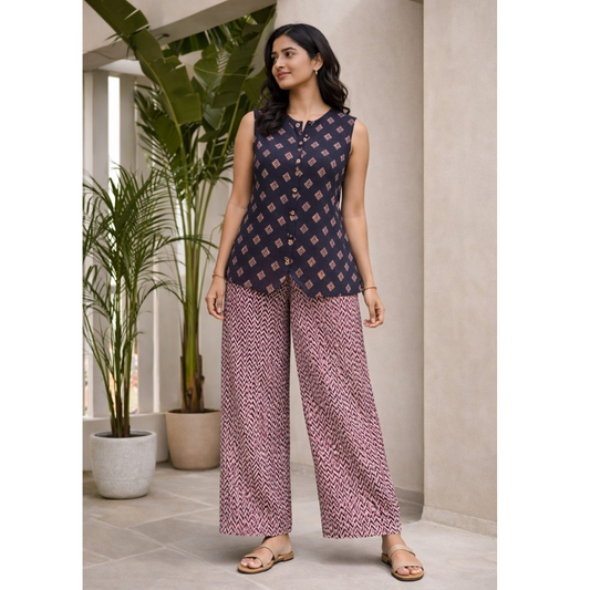 Midnight Chevron Cotton set