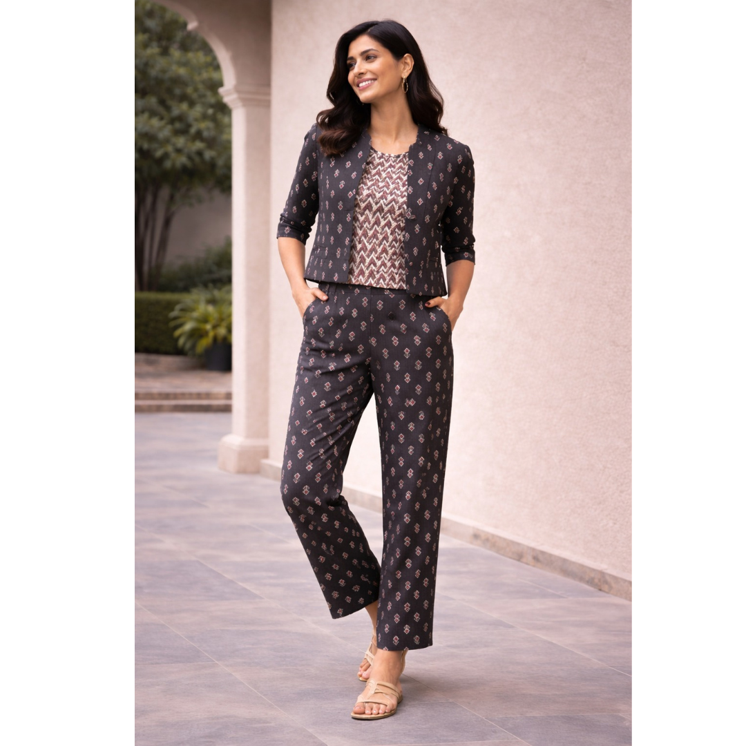 Midnight Chevron Cotton set